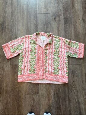 Marigold by Victoria Dunn Short Sleeve Floral Button Up